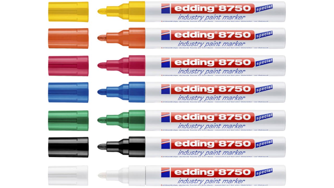 Paintmarker edding 8750 industrie 2-4mm geel